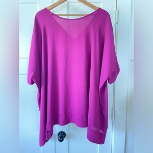 Asos Pink Over Sized Short Sleeve Blouse